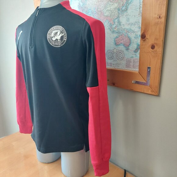Joma FC Tigers Vancouver Soccer 3/4 Zip Black and Red Pullover Men's Medium - Picture 5 of 12